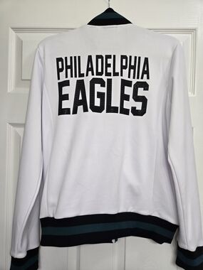 NFL Women's White and Black Team Apparel Jacket